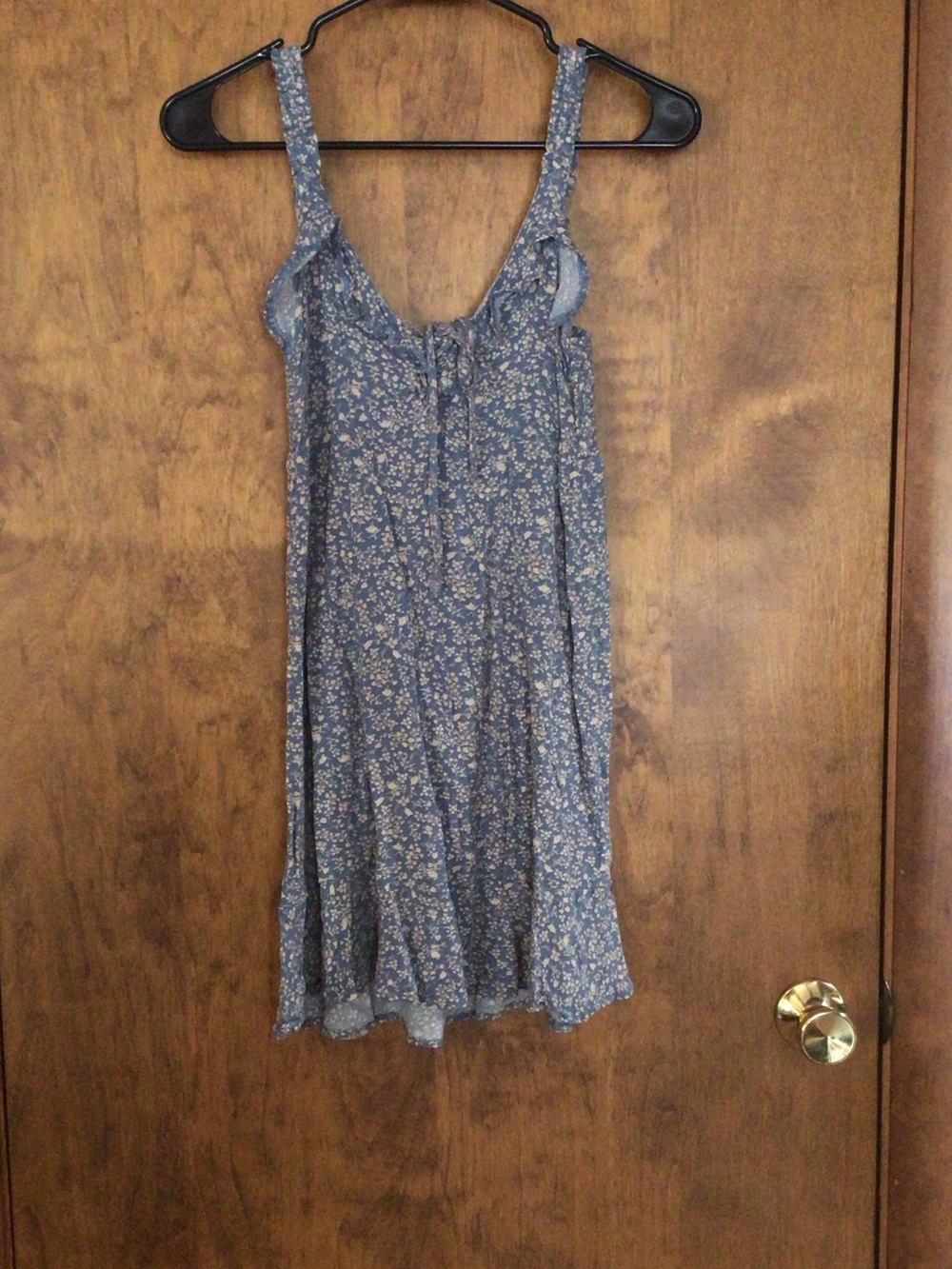 American Eagle Outfitters Dusty Blue Floral Slip Dress